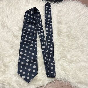 Giorgio Armani Navy Polka Dot Tie